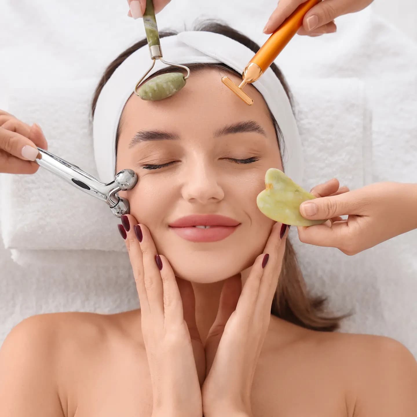 Herbal remedies and ingredients on display.